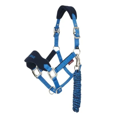 Image of LeMieux Vogue Headcollar &amp; Leadrope Benetton Blue, Pony