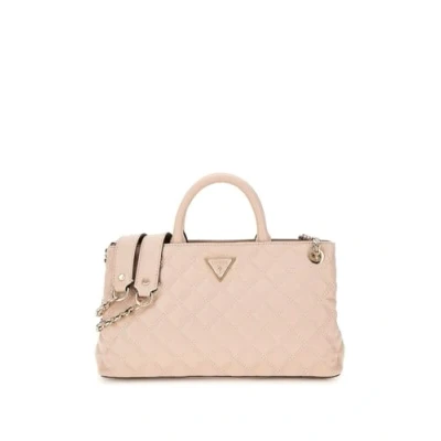 Image of Guess Giully Gfriend Satchel Handbag, Women&#039;s, Size: One Size, Light beige