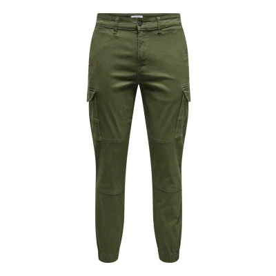 Image of Only &amp; Sons Carter LIFE Cargo trousers, Men&#039;s, Size: 36, Dunkelgrün