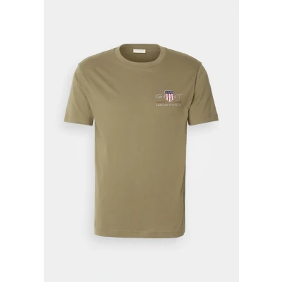 Image of GANT Archive Shield Basic Tshirt, Men&#039;s, Size: Large, Olive