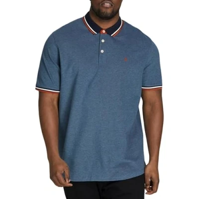Image of Jack &amp; Jones Jjepaulos SS NOOS PLS Polo shirt, Men&#039;s, Size: 4XL, Denim blue detail:ps