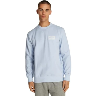 Image of Tommy Hilfiger Monotype Label Sweatshirt, Men&#039;s, Size: Small, Breezy blue