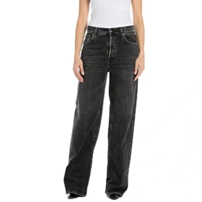 Image of Replay CARY Pants Relaxed fit jeans, Women&#039;s, Size: 30x34, Dark grey