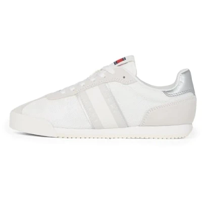 Image of Tommy Jeans Women&#039;s Tjw Low Profile Runner En0en02706 Sneakers, White Ecru, 6.5 UK