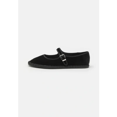 Image of mtng FLO Ankle strap ballet pumps, Women&#039;s, Size: 6, Black Textile