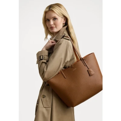 Image of Lauren Ralph Rvrsble Reversible Shoulder Bag with Inner Tote Medium 4317953290, Orange, Brown, 20,5 x 12,5 0,5 cm