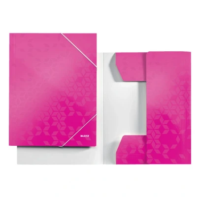 Image of Leitz Wow 39820023 Folder with Elasticated Corners A4 Metallic Pink