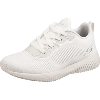Image of Skechers Sport BOBS Squad Trainers, Women&#039;s, Size: 6.5, White Textile