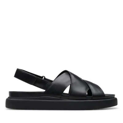 Image of Clarks Aristella SUN Sandals, Women&#039;s, Size: 4, Black Leather