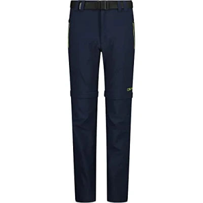 Image of CMP KID ZIP OFF PANT Unisex Outdoor trousers for kids, Size: 8y, Blue/limegreen