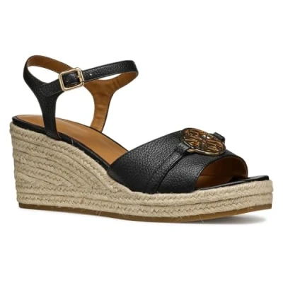 Image of Geox Panarea Wedge sandals, Women&#039;s, Size: 3, Black Leather