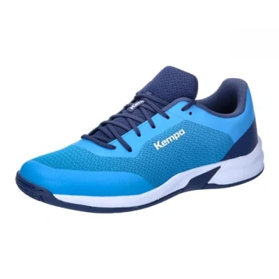 Image of Kempa Kourtfly Three Handball shoes, Men&#039;s, Size: 10.5, Blue/white Textile/synthetics