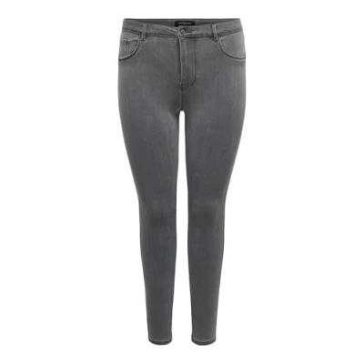 Image of ONLY Carmakoma Carthunder Jeans Skinny Fit, Women&#039;s, Size: 22x32, Medium grey denim