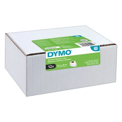 Image of DYMO Authentic LabelWriter Address Labels 28mm x 89mm 12 Rolls of 130 Easy Peel (1,560 Count) Self Adhesive for Label Makers