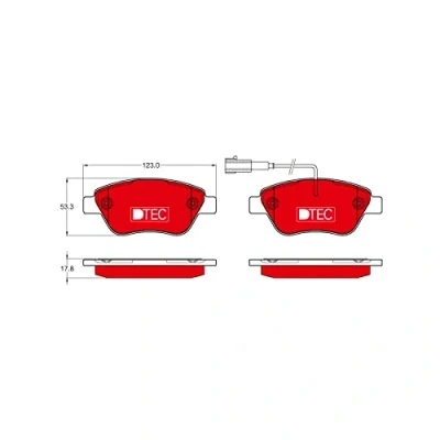 Image of brake Pad Set, disc TRW GDB1654DTE