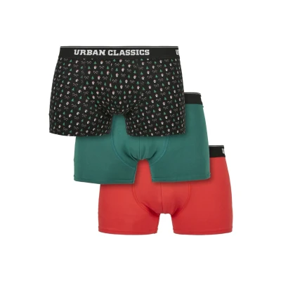 Image of Urban Classics Boxer shorts, Men&#039;s, Size: 3XL, Nicolaus aop treegreen popred
