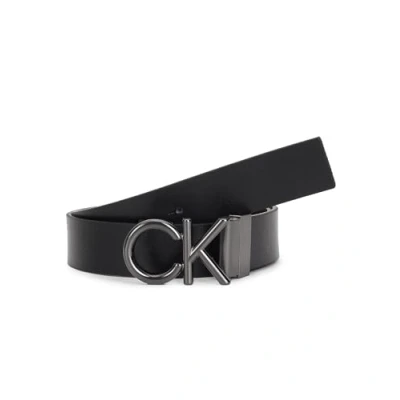 Image of Calvin Klein Bombe Belt, Men&#039;s, Size: 36, Black /dark brown