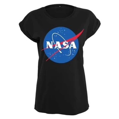 Image of Mister TEE NASA Insignia Print Tshirt, Women&#039;s, Size: Medium, Black