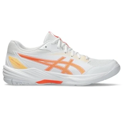 Image of Asics GEL TASK 4 Handball shoes, Women&#039;s, Size: 7.5, White/vivid coral shoes