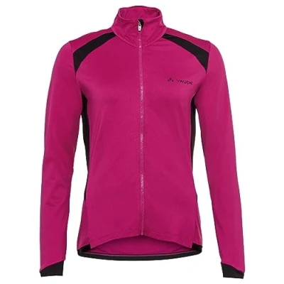 Image of Vaude Posta LS Tricot Cycling Jersey, Women&#039;s, Size: 14, Rich pink