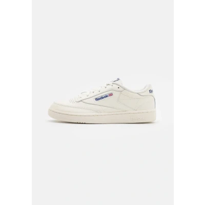 Image of Reebok Classic CLUB C 85 Unisex Trainers, Size: 3, Chalk/classic cobalt Leather and textile