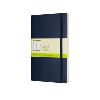 Image of Moleskine Sapphire Blue Large Plain Notebook Soft