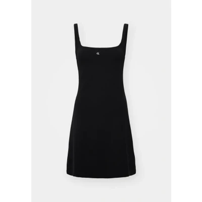 Image of Calvin Klein Jeans SOFT FIT Flare Dress Jersey dress, Women&#039;s, Size: XL, Black