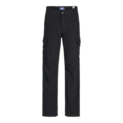 Image of JACK &amp; JONES Boy&#039;s Jpstkane Jjbarkley Cargo Pant Noos Jnr, Black, 128