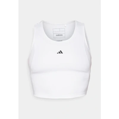 Image of adidas Performance Techfit Cropped Top, Women&#039;s, Size: XXL, White