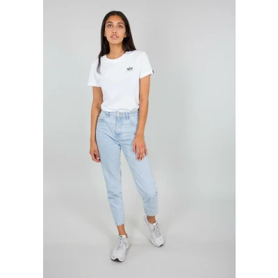 Image of ALPHA INDUSTRIES Women&#039;s Basic T Small Logo Shirt, White, XS