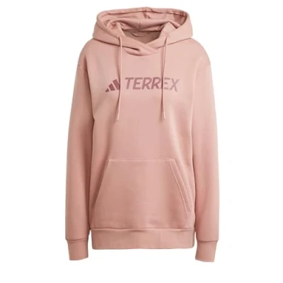 Image of adidas Sportswear Terrex Multi Large LOGO Hoodie, Women&#039;s, Size: Small, Warm clay