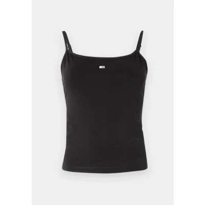 Image of Tommy Jeans Essential Strap Top, Women&#039;s, Size: 18, Black
