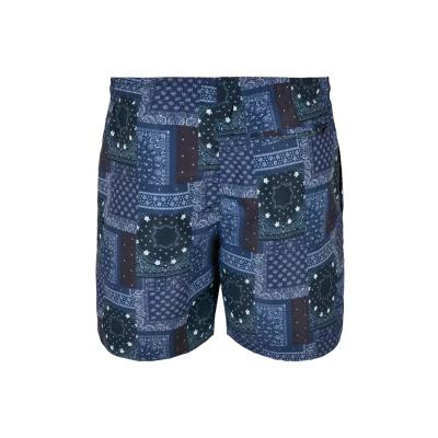 Image of Urban Classics Pattern Swimming shorts, Men&#039;s, Size: 4XL, Navy bandana aop