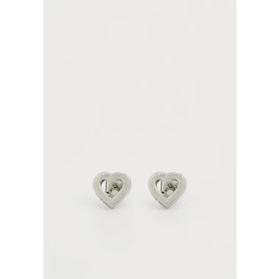 Image of Tommy Hilfiger Toggle Heart Earrings silvercoloured, Women&#039;s, Size: One Size, Silver coloured