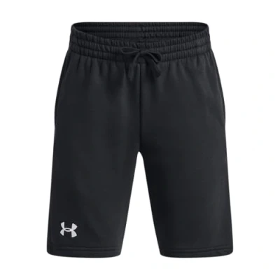 Image of Under Armour Kids Rival Fleece Shorts Bottoms, Black / White, L
