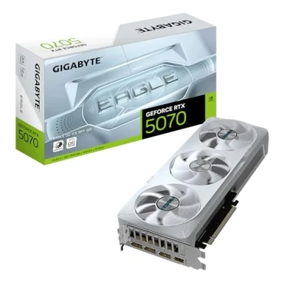Image of Gigabyte GeForce RTX 5070 EAGLE OC ICE SFF 12G Graphics Card 12GB GDDR7, 192bit, PCI E 5.0, 2587 MHz Core Clock, 3 x DP 2.1a, 1 HDMI 2.1b, NVIDIA DLSS 4, GV N5070EAGLEOC 12GD