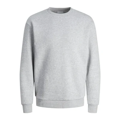 Image of JACK &amp; JONES Boy&#039;s Jjebradley Sweat Crew Noos Jnr Sweatshirt, Light Grey Mix, 140