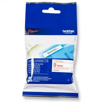 Image of Brother M K222B Printer table red on white Roll (0.9 cm x 8 m)