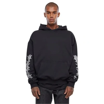 Image of Upscale by Mister Tee GOD Loyalty LOVE Ultraheavy Hoodie, Men&#039;s, Size: Large, Black