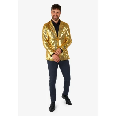Image of Suitmeister Sequins Blazer jacket, Men&#039;s, Size: XXL, Gold