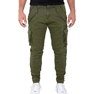 Image of Alpha Industries Combat Cargo trousers, Men&#039;s, Size: 38, Dark olive