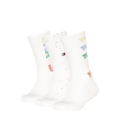 Image of Tommy Hilfiger KIDS SOCK Unisex 3 PACK Socks for kids, Size: 9K 11.5K, White
