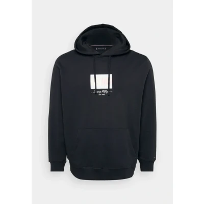 Image of Tommy Hilfiger Ithaca FLAG Hoodie Sweatshirt, Men&#039;s, Size: 5XL, Black