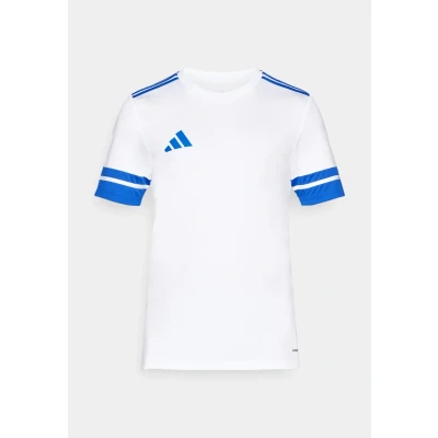 Image of adidas Performance SQUADRA25 Short Sleeve Sports Tshirt, Men&#039;s, Size: XL, White/team royal blue