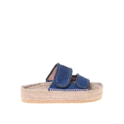 Image of LOVE Moschino ROPE Mules, Women&#039;s, Size: 6, Light blue Cotton