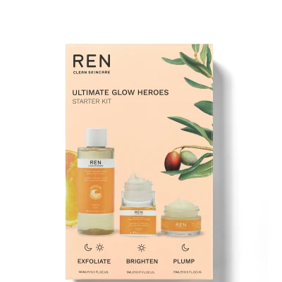 Image of REN Clean Skincare Ultimate Glow Heroes Starter Kit