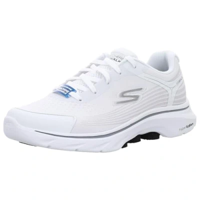 Image of Skechers GO WALK 7 Trainers, Men&#039;s, Size: 8, White/gray Textile