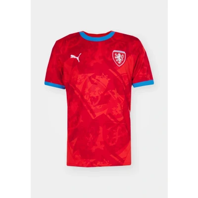 Image of Puma Czech Republik FACR HOME Jersey National team wear, Men&#039;s, Size: XXL, For all time red/fast red