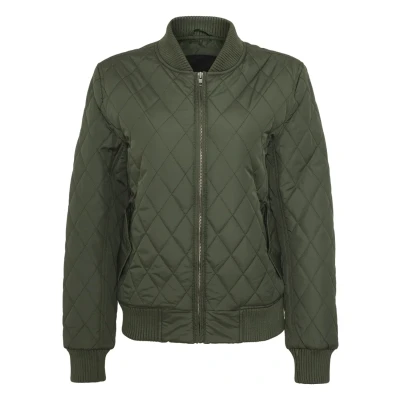 Image of Urban Classics Bomber Jacket, Women&#039;s, Size: Large, Olive