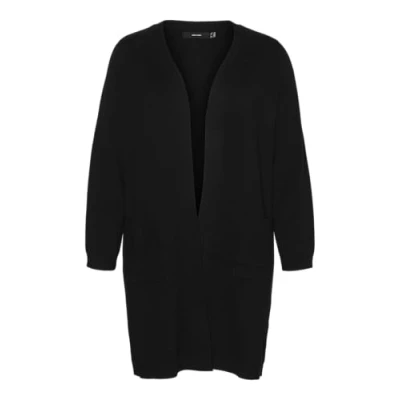 Image of Vero Moda Curve Vmcsaba Pocket Coatigan Cardigan, Women&#039;s, Size: 14/16, Black